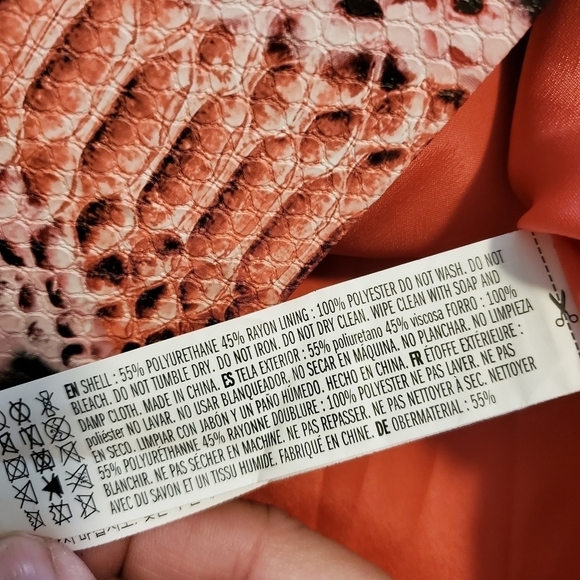 Endless Rose Snakeprint Faux Leather Mini Skirt Size XL - Picture 5 of 7